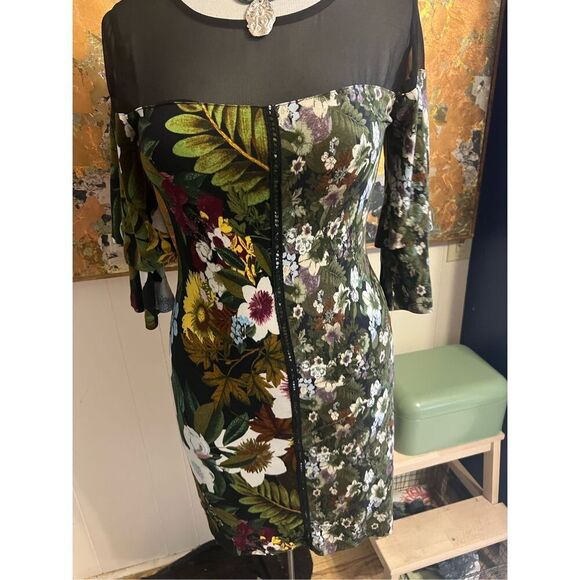 Desigual Morgana Autumn Floral Dress Retail $130 M - Picture 8 of 13